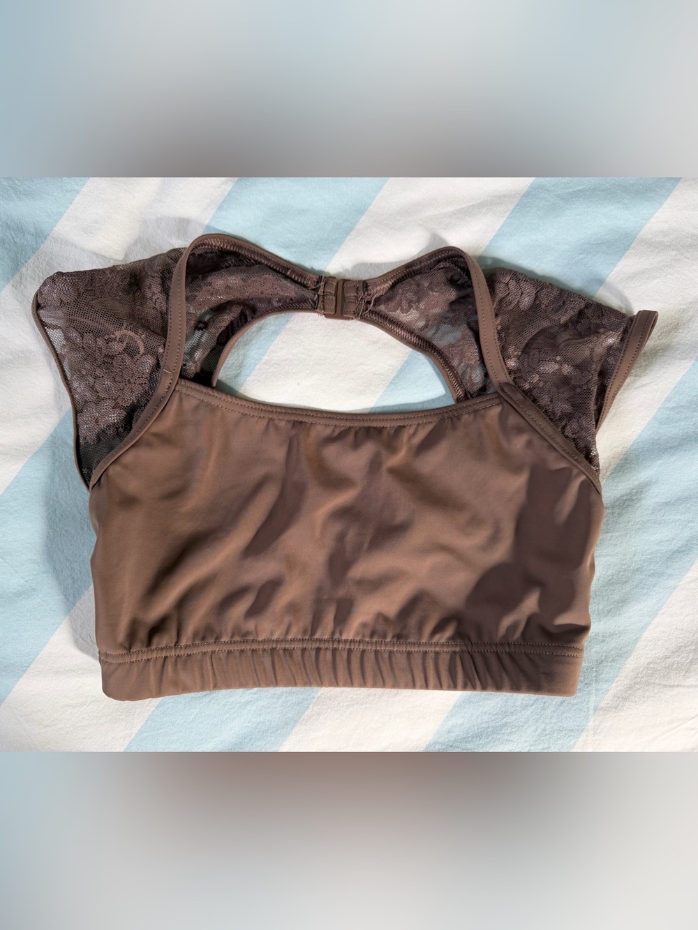 Weissman lace crop bra top